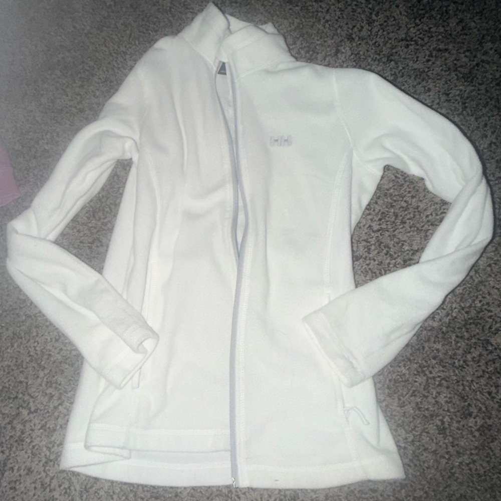 Helly Hansen Women's White Full-Zip Fleece Hoodie